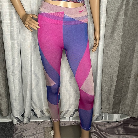 Nike Sculpt Lux Icon Clash Seamless Dri-fit Knit Leggings Medium - Picture 4 of 8